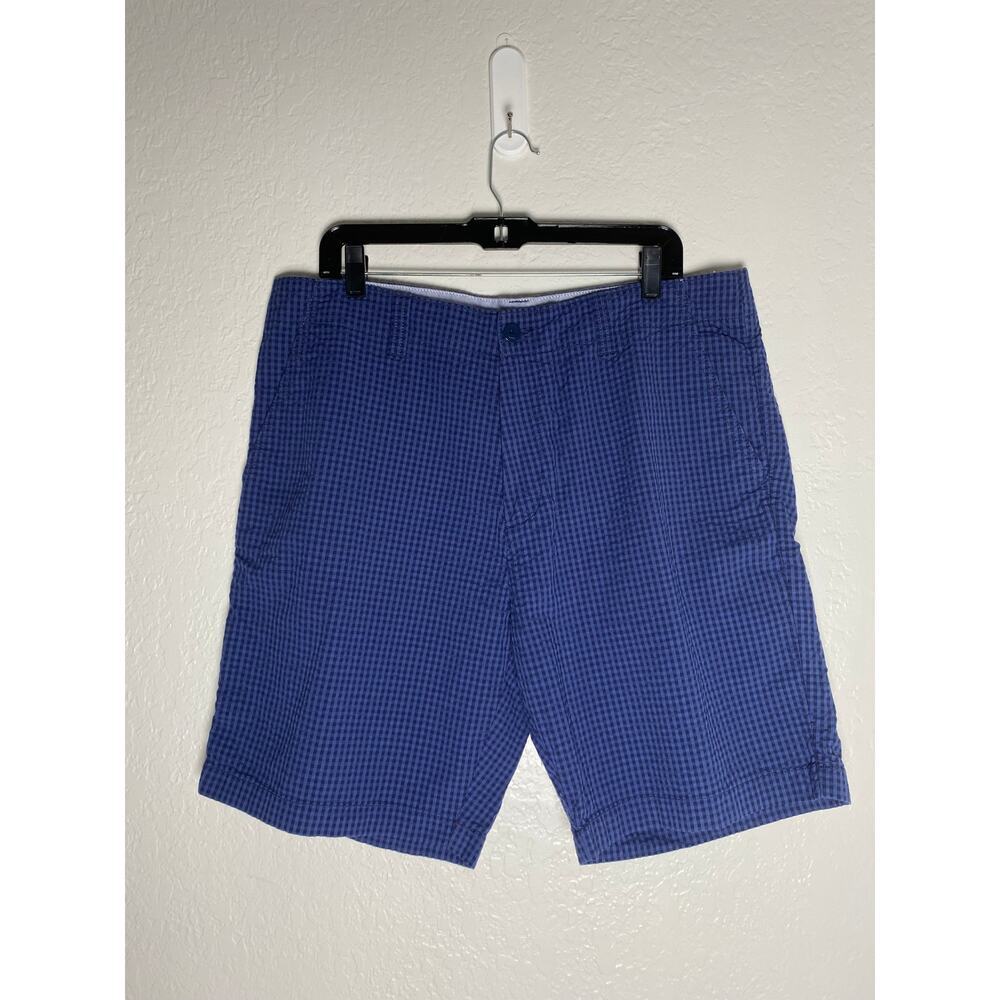 Tommy Hilfiger Men's Clasic Fit Jerry Gingham Plaid Shorts Blue Textured‎ NWT 36